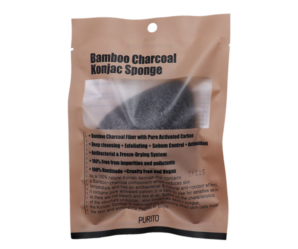 Purito - Bamboo Charcoal Konjac Sponge (Burete Konjac cu Charcoal)