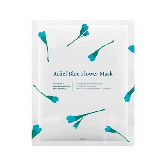 HYGGEE - Relief Blue Flower Mask (Masca pentru Față)